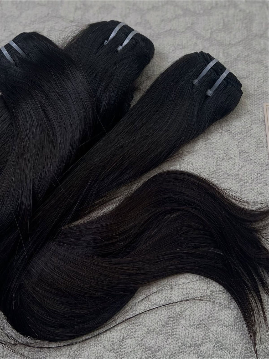 Bundle straight double drawn hair